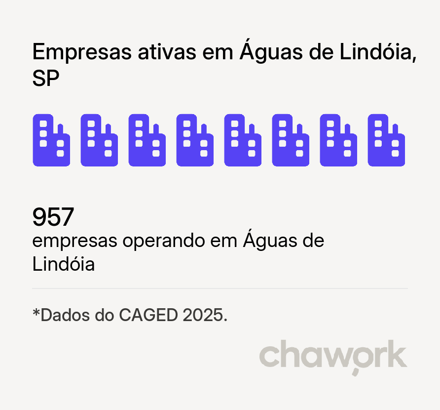 Empresas ativas em Águas de Lindóia, SP