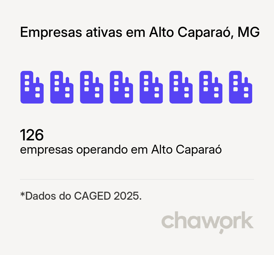 Empresas ativas em Alto Caparaó, MG