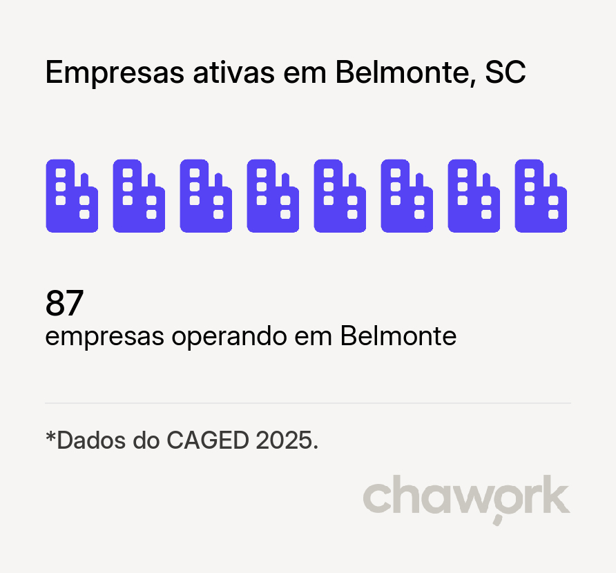 Empresas ativas em Belmonte, SC