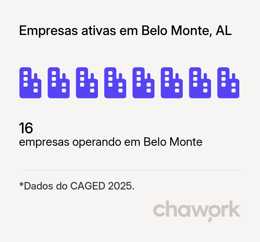 Empresas ativas em Belo Monte, AL