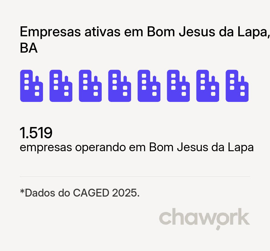 Empresas ativas em Bom Jesus da Lapa, BA