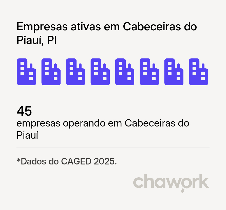 Empresas ativas em Cabeceiras do Piauí, PI