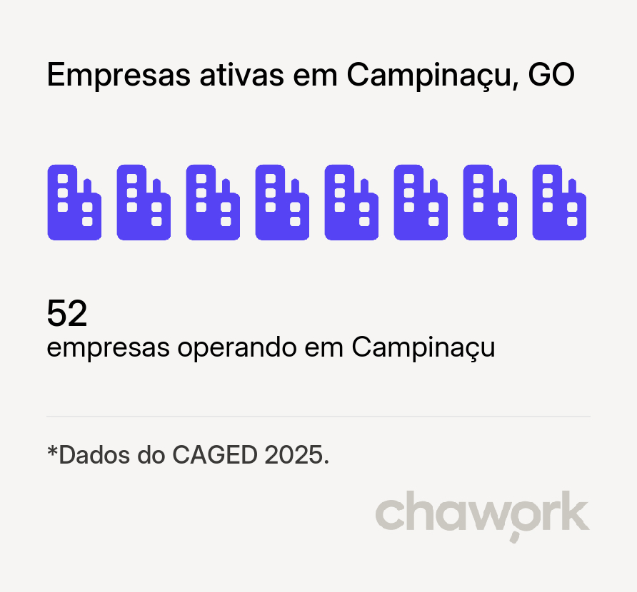 Empresas ativas em Campinaçu, GO
