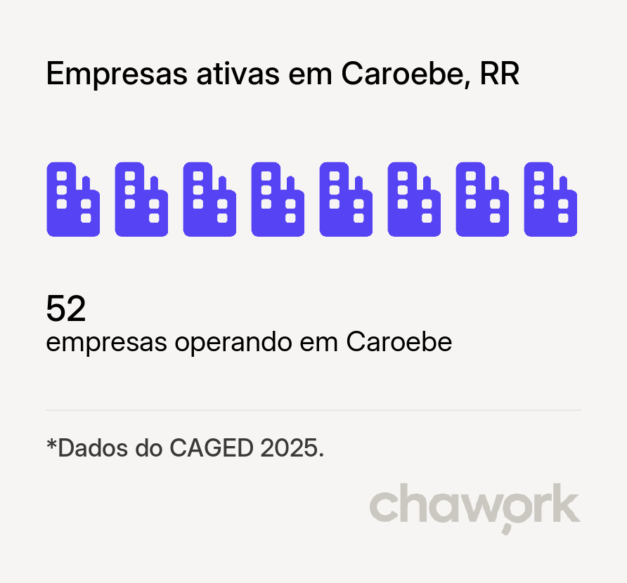 Empresas ativas em Caroebe, RR
