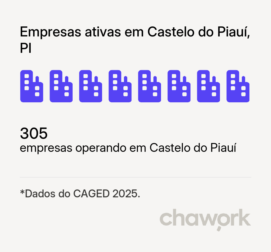 Empresas ativas em Castelo do Piauí, PI