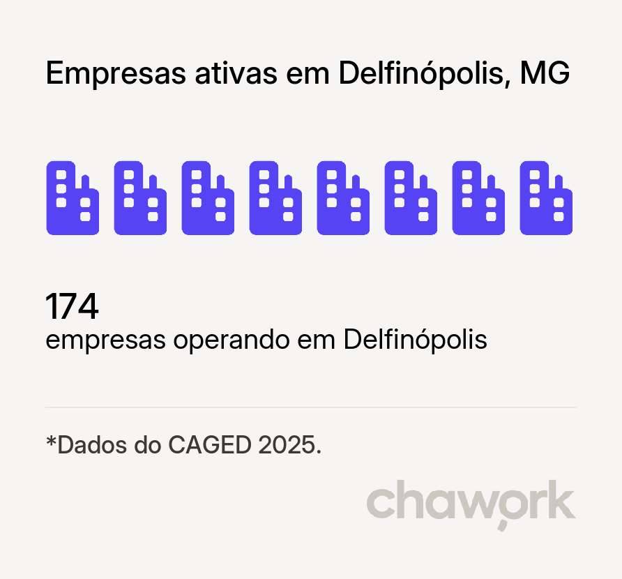 Empresas ativas em Delfinópolis, MG