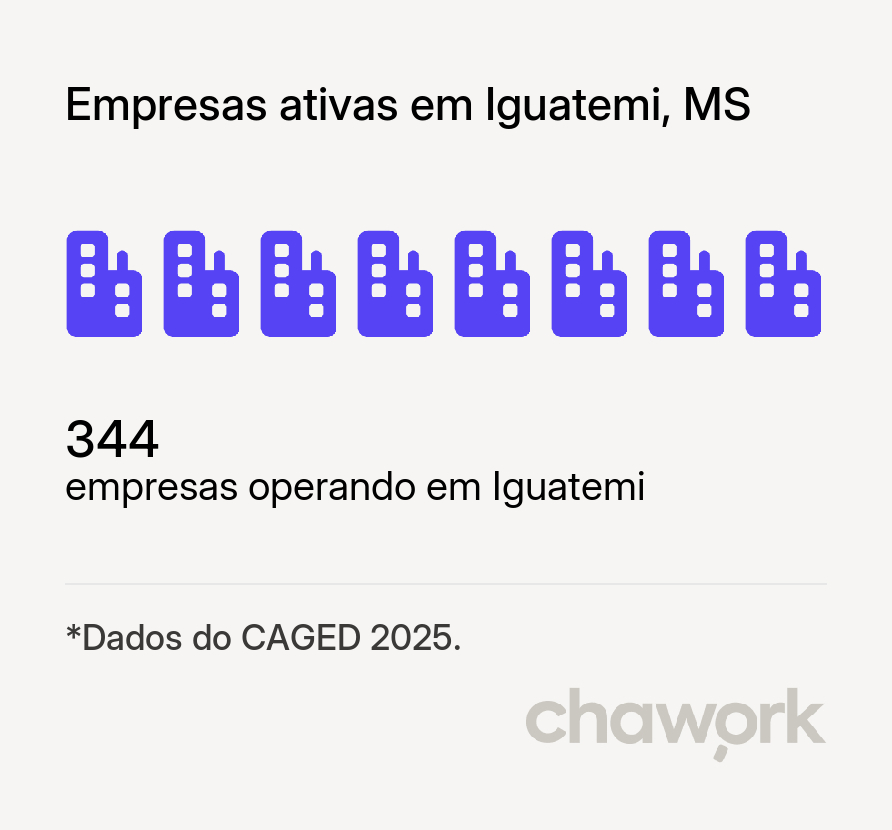 Empresas ativas em Iguatemi, MS