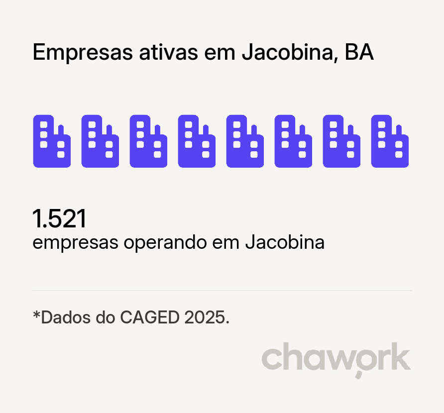 Empresas ativas em Jacobina, BA