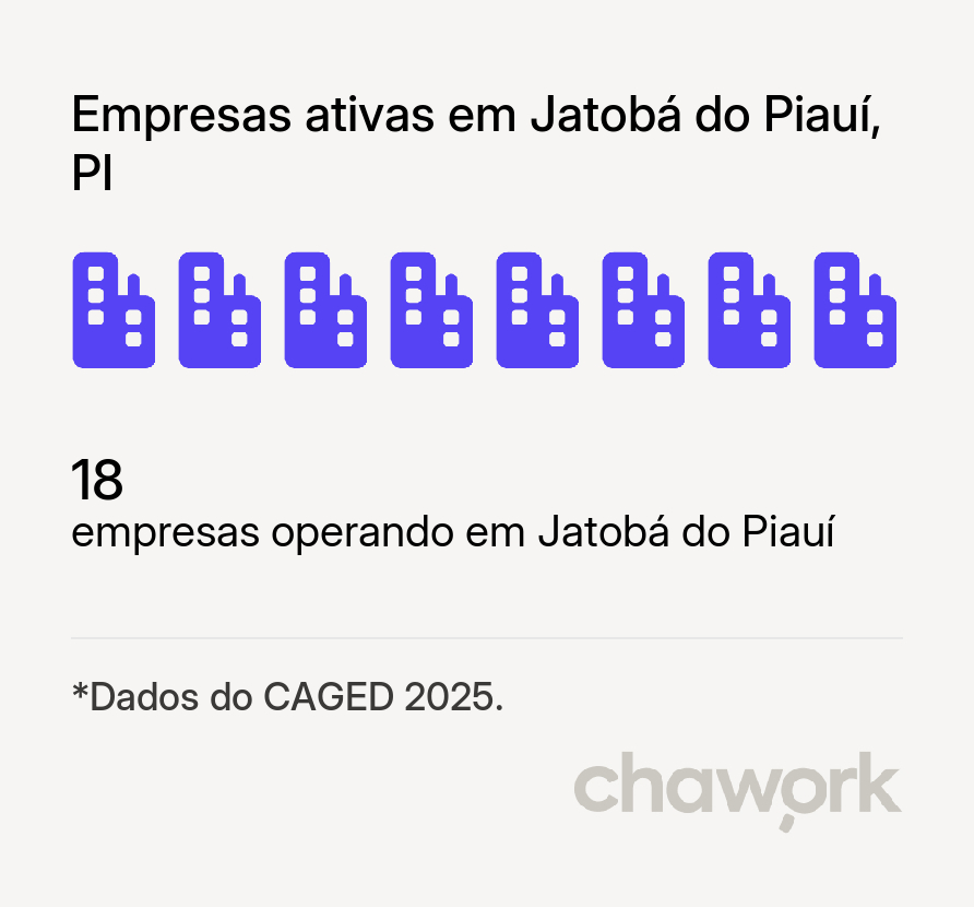Empresas ativas em Jatobá do Piauí, PI
