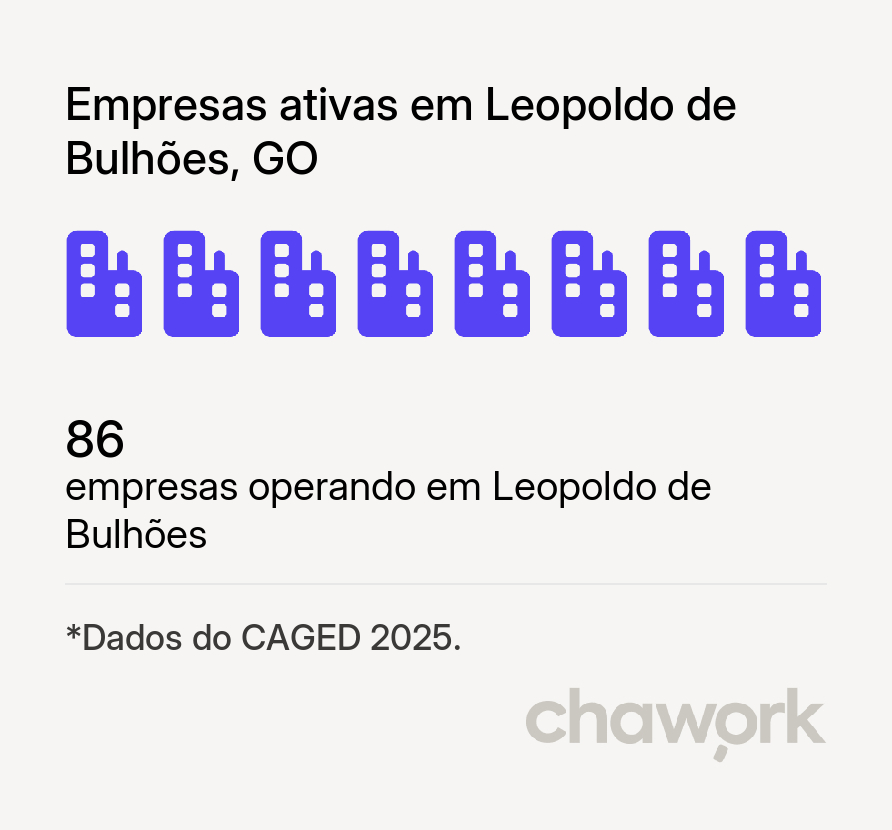 Empresas ativas em Leopoldo de Bulhões, GO