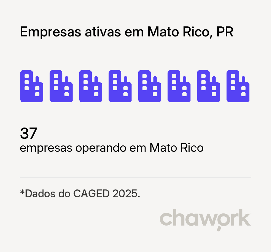 Empresas ativas em Mato Rico, PR