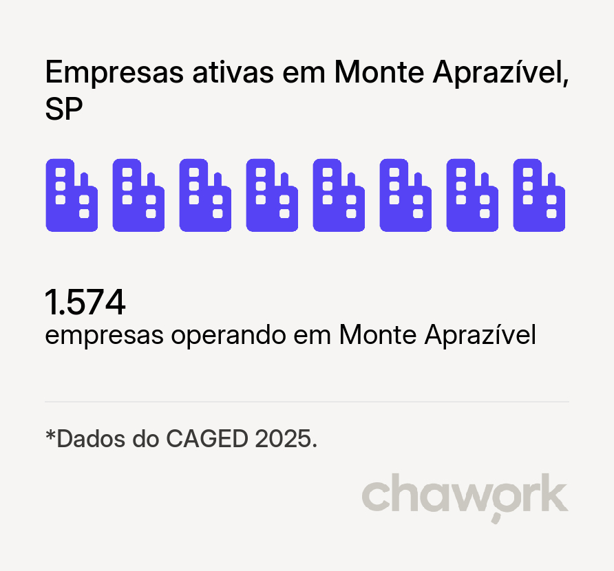 Empresas ativas em Monte Aprazível, SP