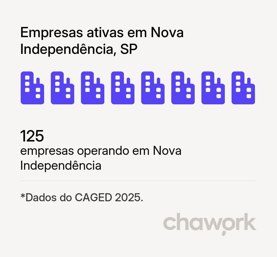 Empresas ativas em Nova Independência, SP