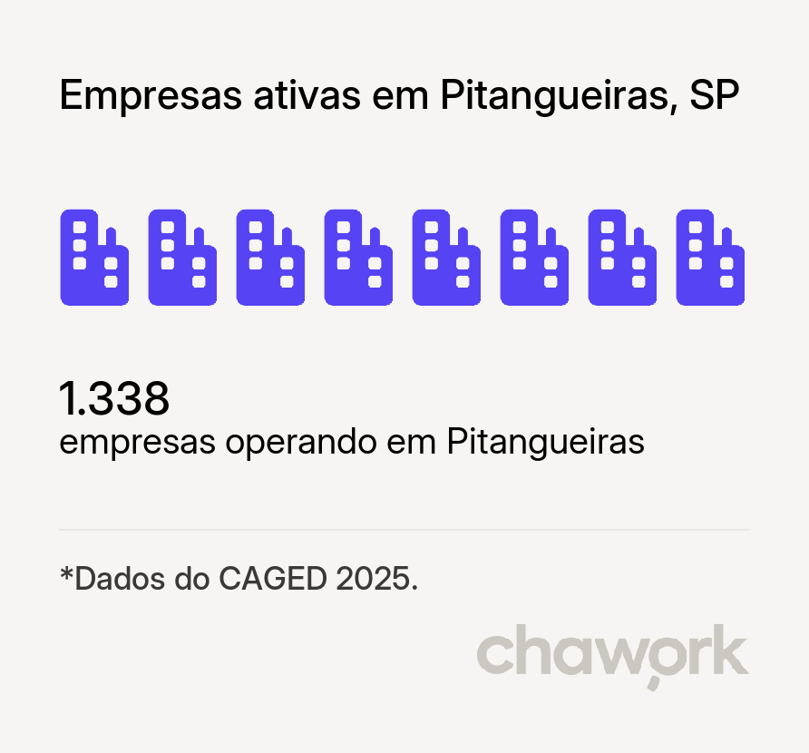 Empresas ativas em Pitangueiras, SP