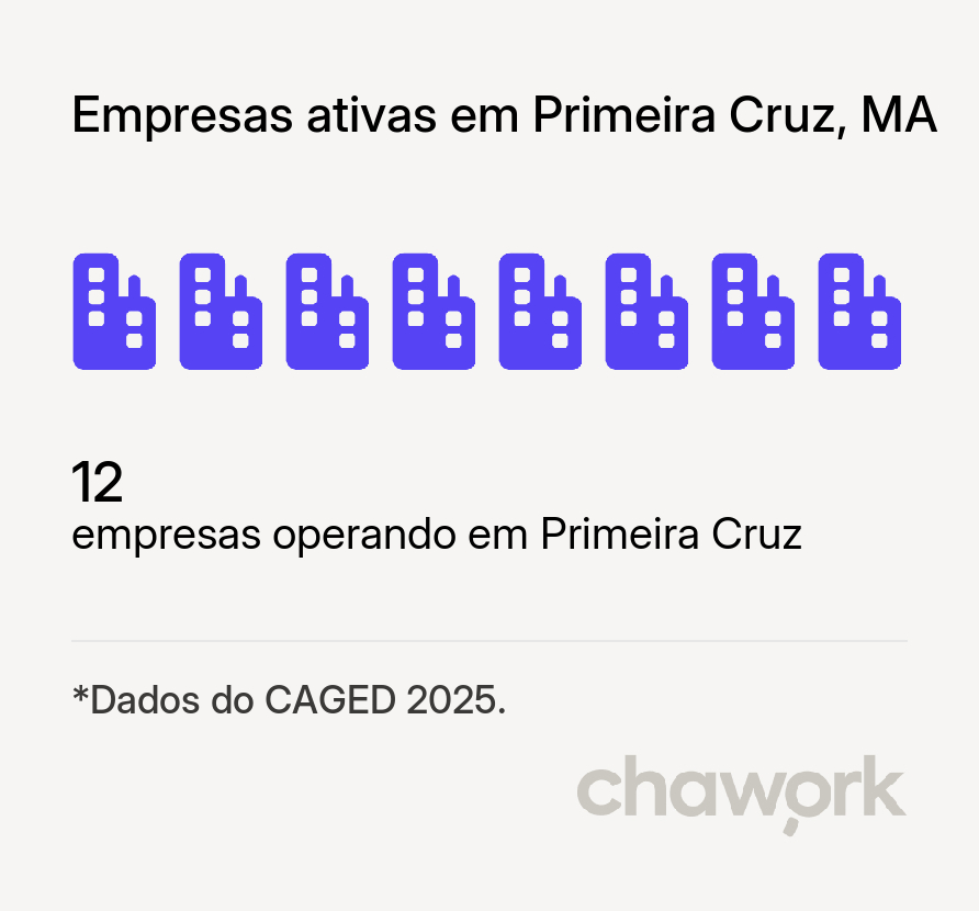 Empresas ativas em Primeira Cruz, MA