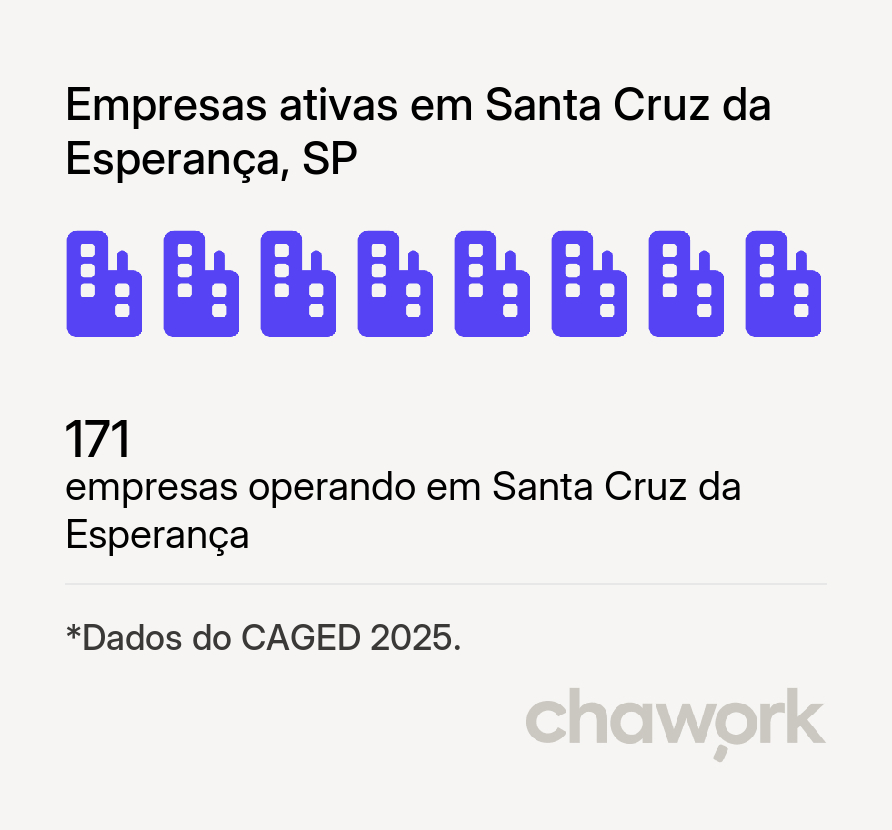 Empresas ativas em Santa Cruz da Esperança, SP