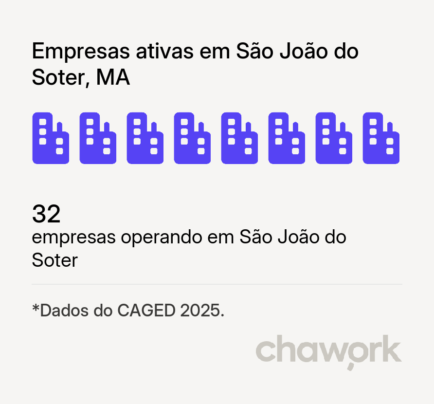 Empresas ativas em São João do Soter, MA