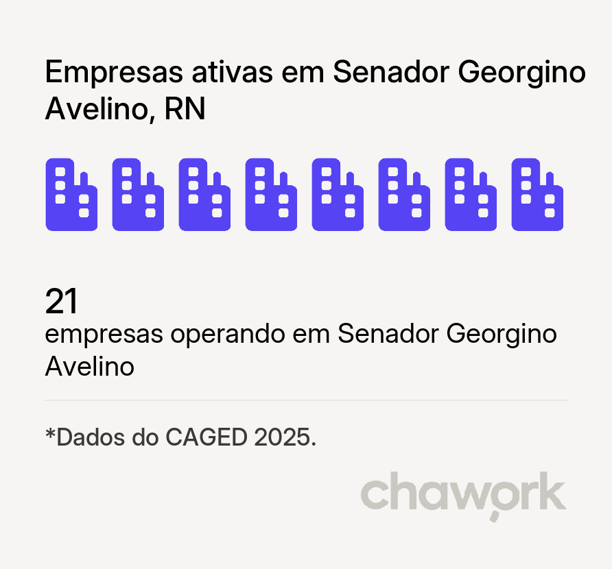 Empresas ativas em Senador Georgino Avelino, RN