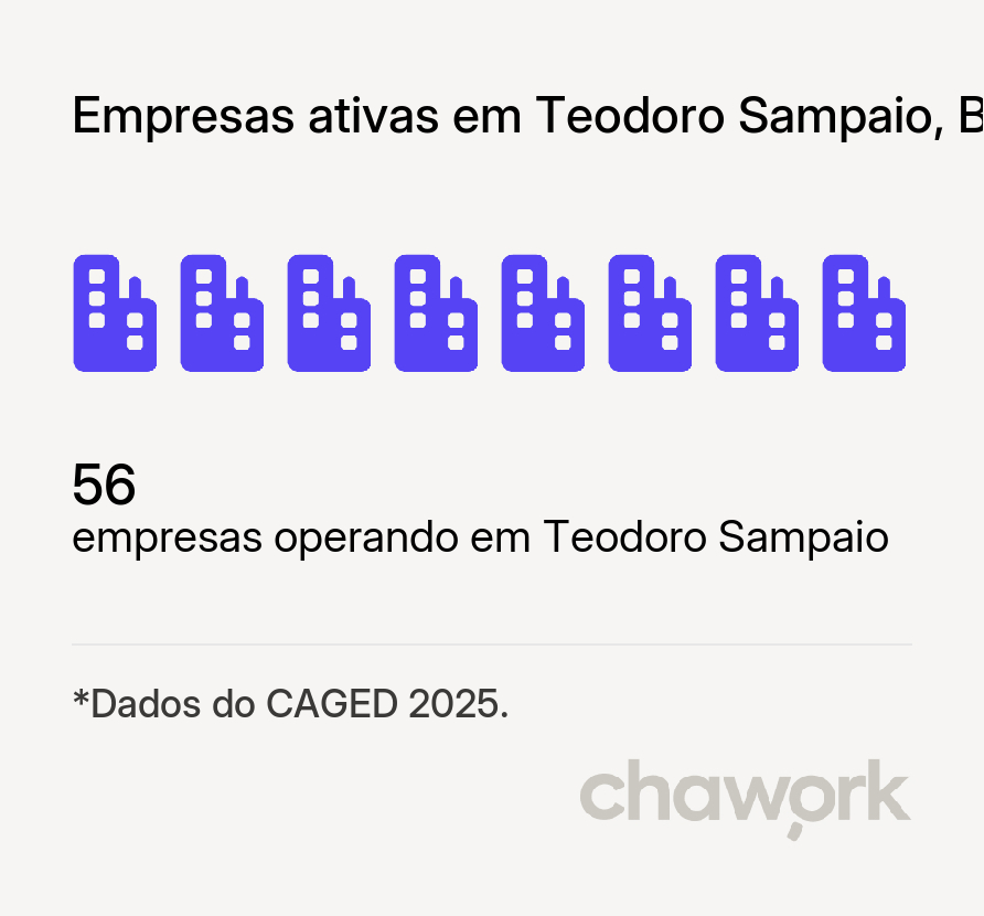 Empresas ativas em Teodoro Sampaio, BA