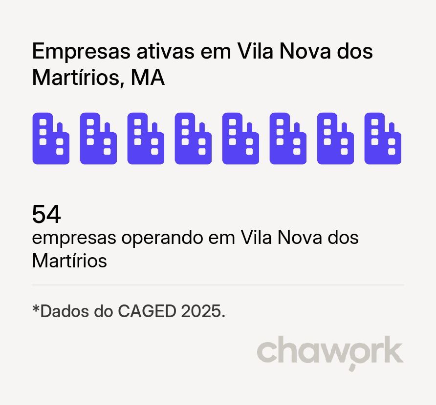 Empresas ativas em Vila Nova dos Martírios, MA