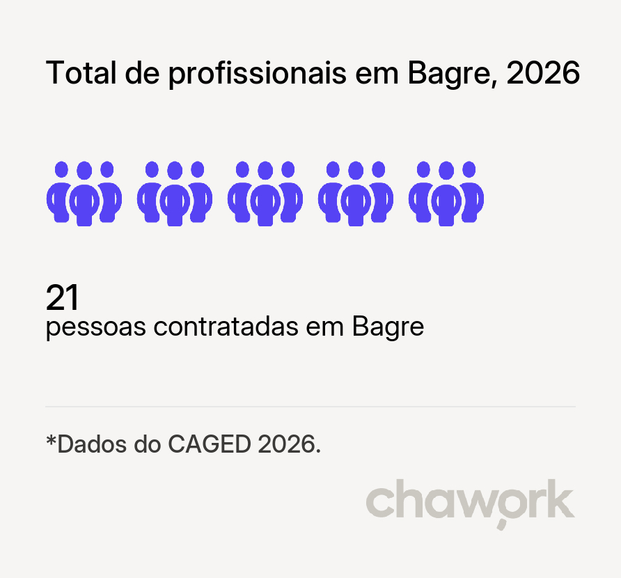 Total de profissionais contratados em Bagre, PA