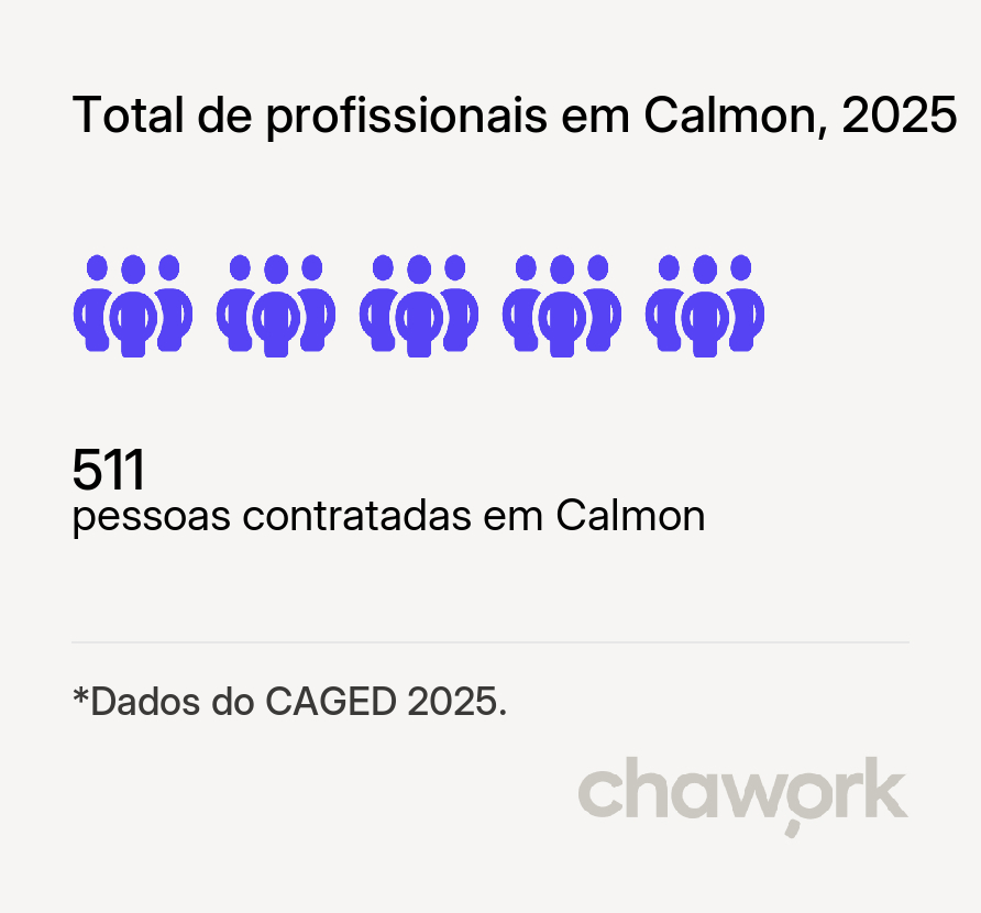 Total de profissionais contratados em Calmon, SC
