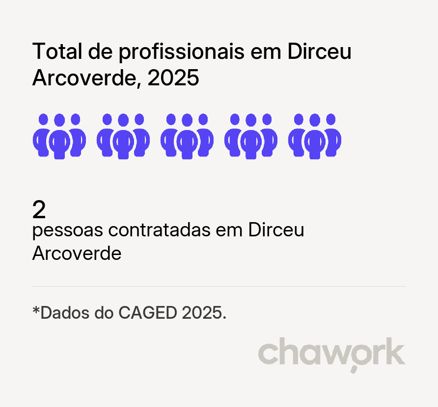 Total de profissionais contratados em Dirceu Arcoverde, PI