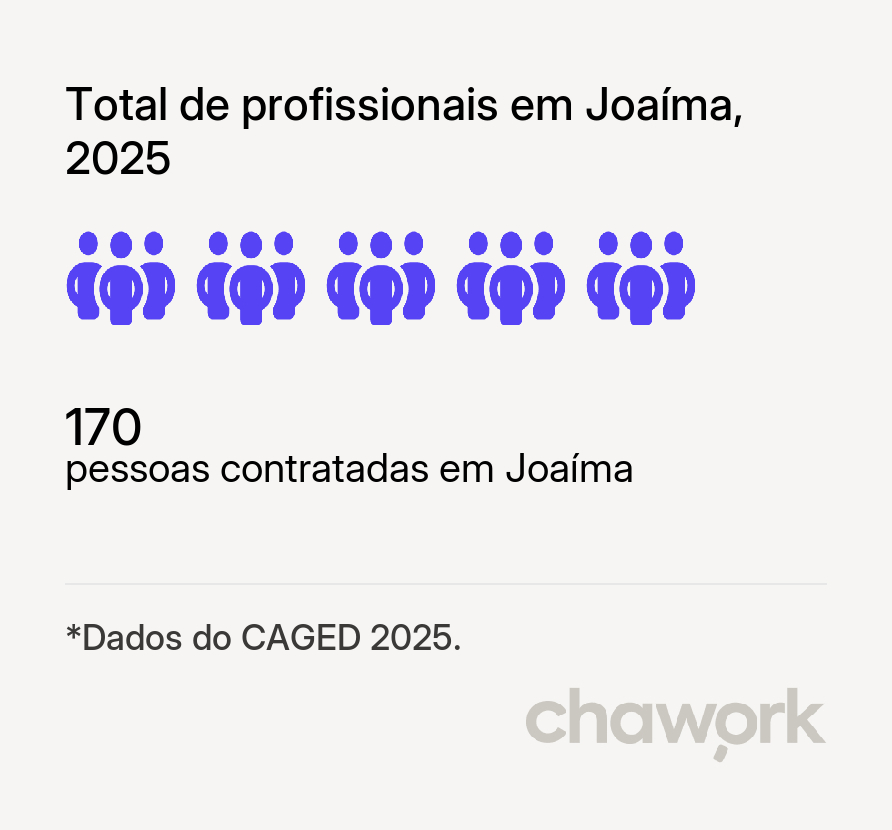 Total de profissionais contratados em Joaíma, MG