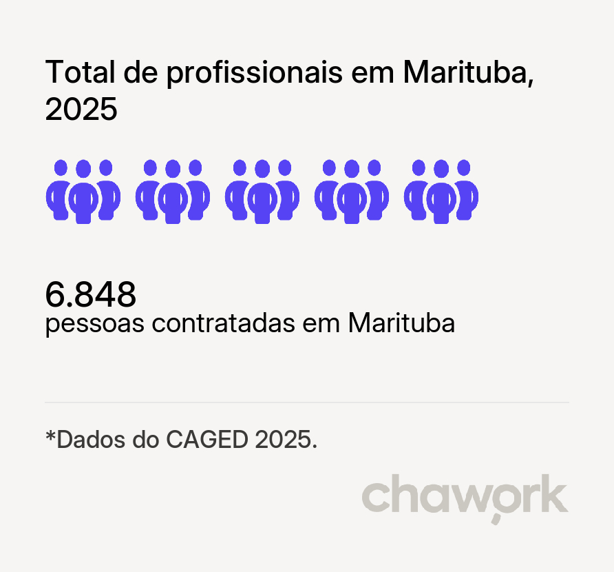 Total de profissionais contratados em Marituba, PA