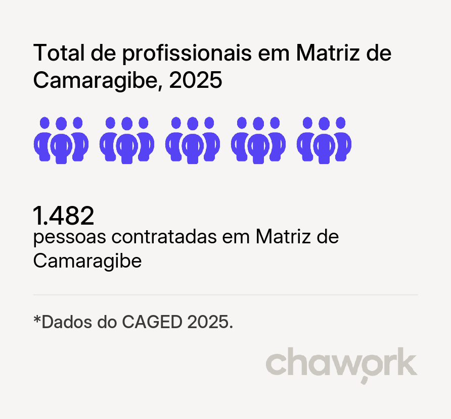 Total de profissionais contratados em Matriz de Camaragibe, AL