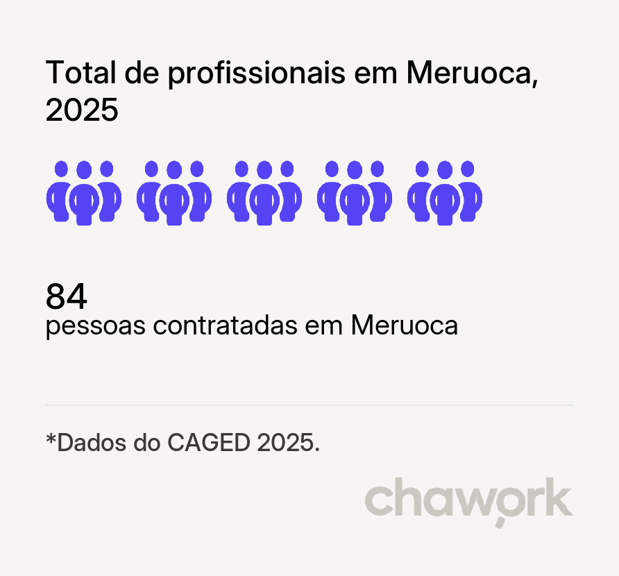 Total de profissionais contratados em Meruoca, CE