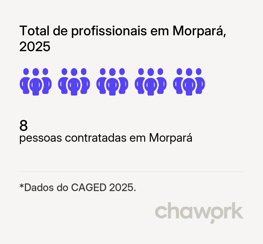 Total de profissionais contratados em Morpará, BA