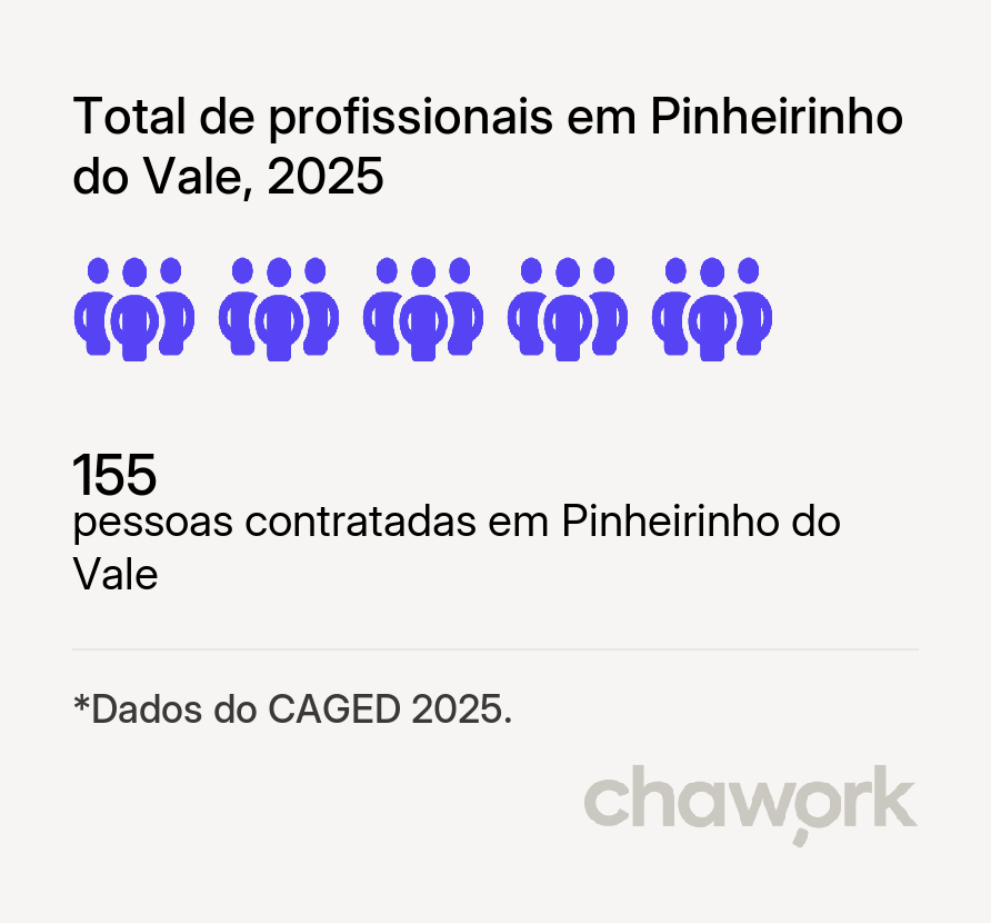 Total de profissionais contratados em Pinheirinho do Vale, RS