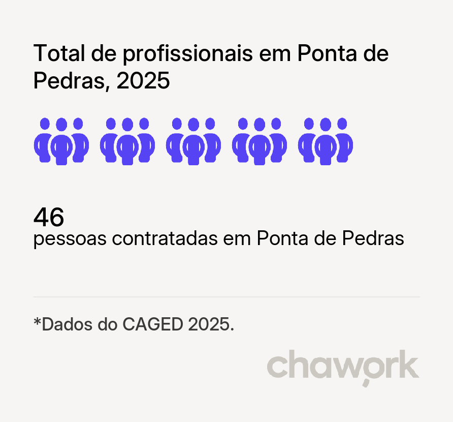 Total de profissionais contratados em Ponta de Pedras, PA