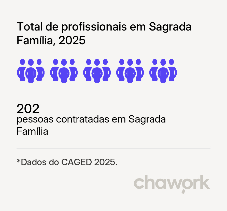 Total de profissionais contratados em Sagrada Família, RS