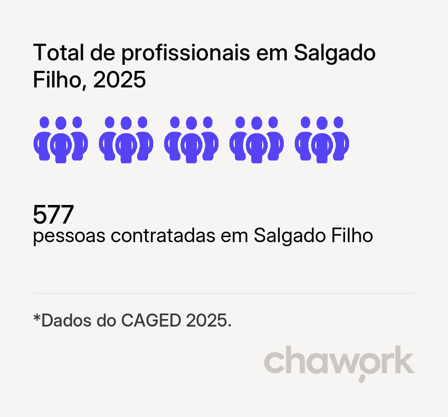 Total de profissionais contratados em Salgado Filho, PR