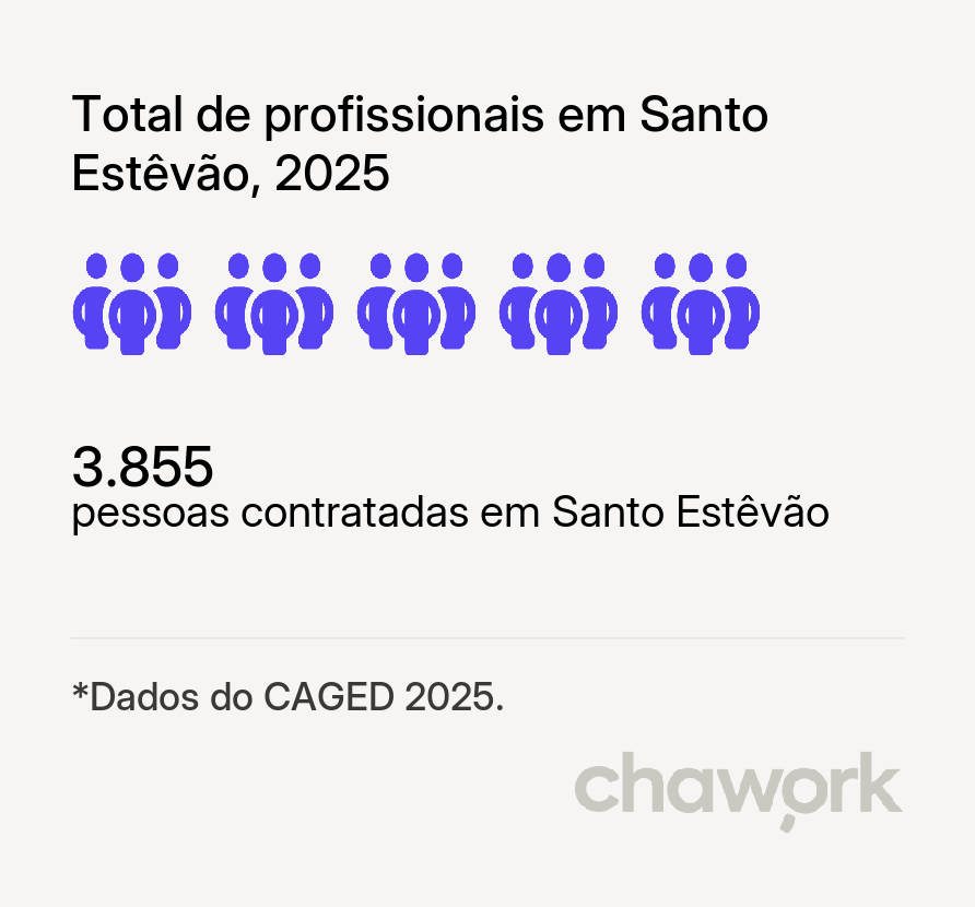 Total de profissionais contratados em Santo Estêvão, BA