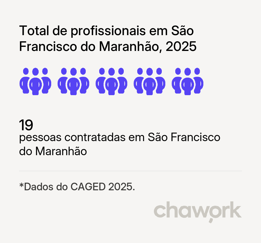 Total de profissionais contratados em São Francisco do Maranhão, MA