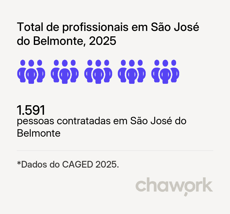 Total de profissionais contratados em São José do Belmonte, PE