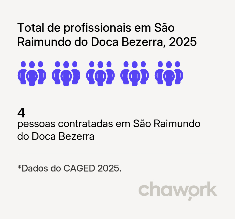 Total de profissionais contratados em São Raimundo do Doca Bezerra, MA