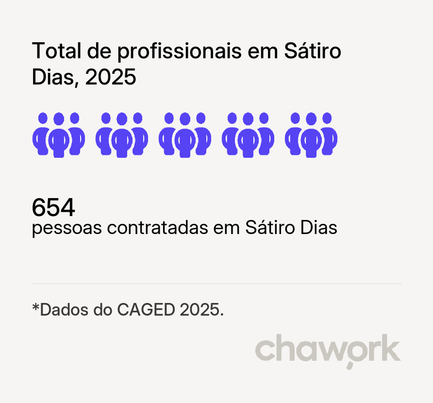 Total de profissionais contratados em Sátiro Dias, BA