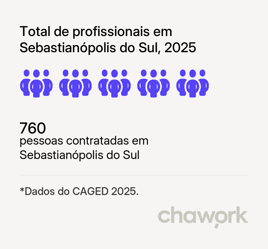 Total de profissionais contratados em Sebastianópolis do Sul, SP