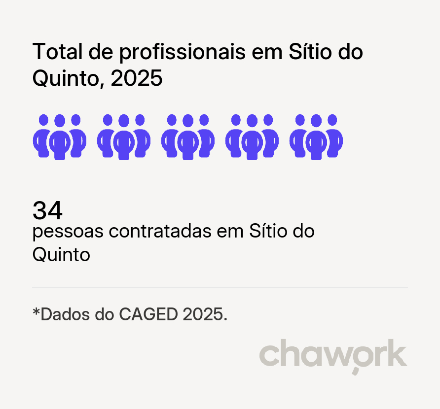 Total de profissionais contratados em Sítio do Quinto, BA