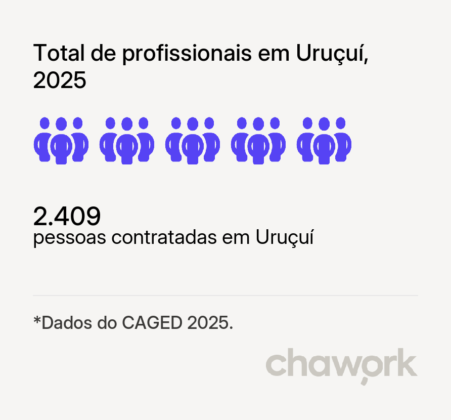 Total de profissionais contratados em Uruçuí, PI