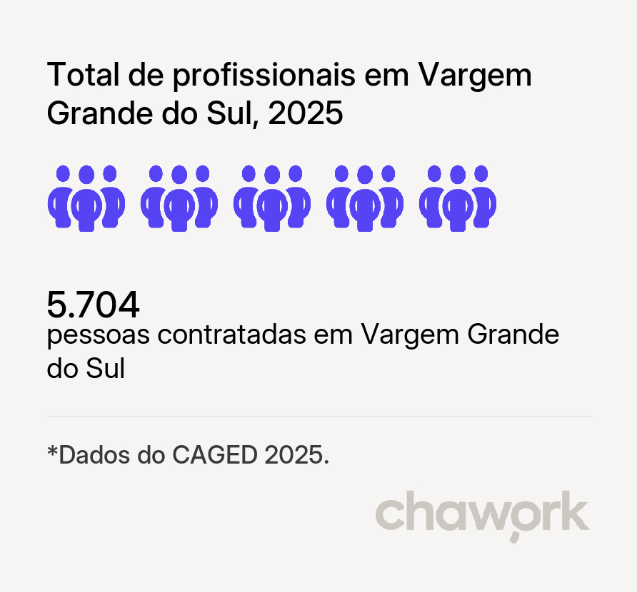 Total de profissionais contratados em Vargem Grande do Sul, SP