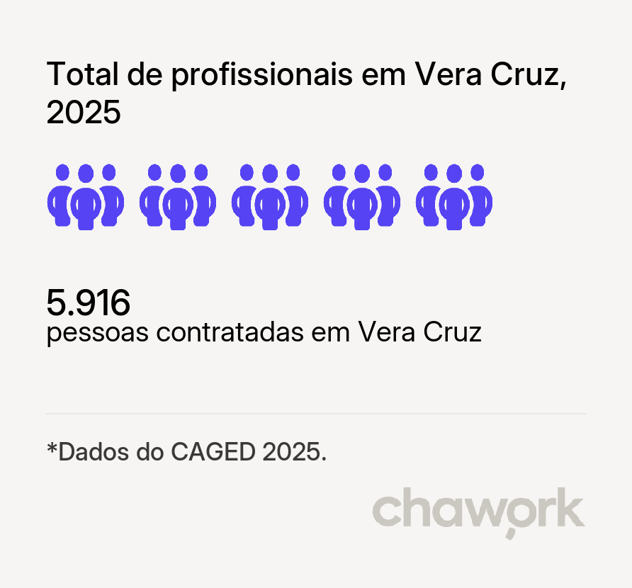 Total de profissionais contratados em Vera Cruz, BA