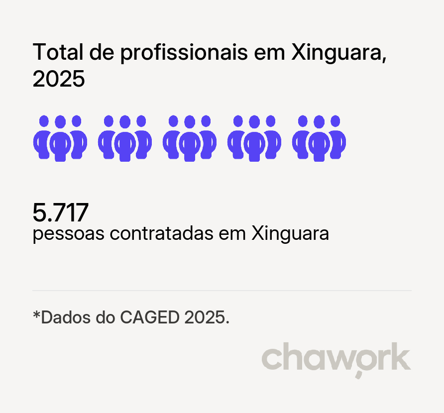 Total de profissionais contratados em Xinguara, PA